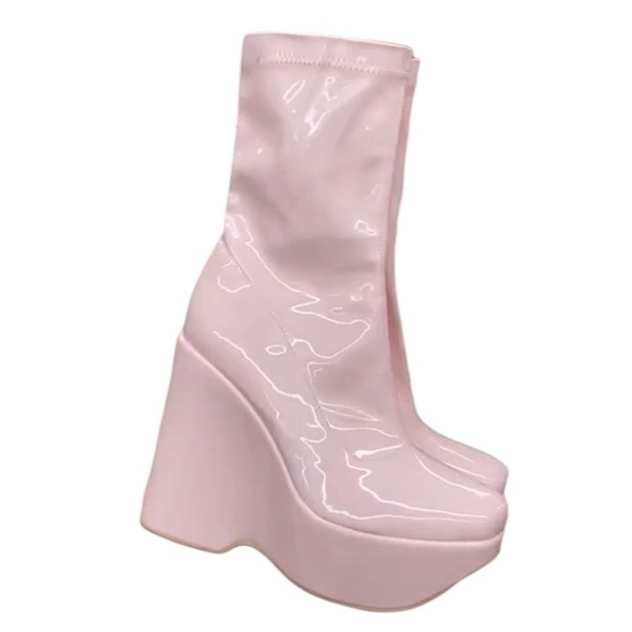 New Shop sun gurg Platform Ankle Boots for Women Wedges Narrow Mid-Calf Boot - Picture 4 of 10